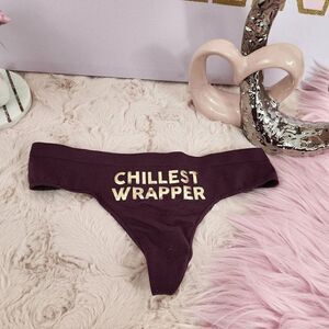 NWT VS PINK Marron Tanga: XS CHILLIEST WRAPPER! NWT